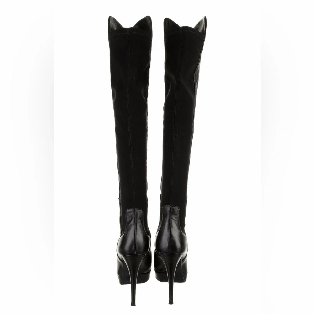 Stuart Weitzman Leather Knee-High Black Boots (US 9)